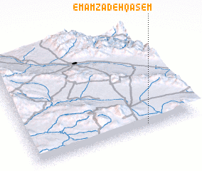 3d view of Emāmzādeh Qāsem