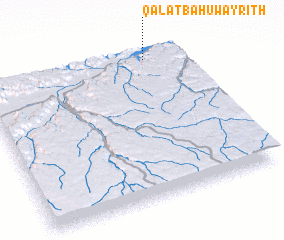 3d view of Qal‘at Bā Ḩuwayrith