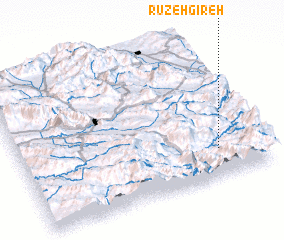 3d view of Rūzeh Gīreh