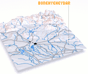 3d view of Boneh-ye Ḩeydar