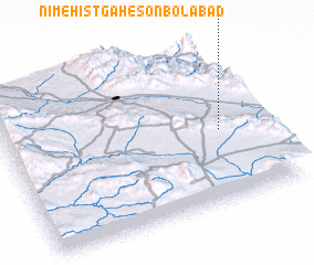 3d view of Nīmeh Īstgāh-e Sonbolābād