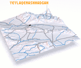 3d view of Yeylāq-e Mashhadgāh