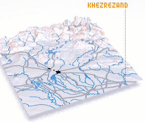 3d view of Kheẕr-e Zand