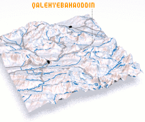 3d view of Qal‘eh-ye Bahāʼ od Dīn