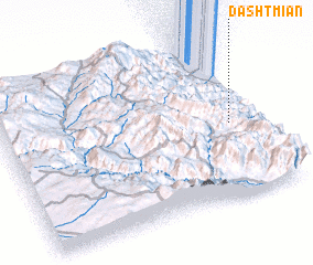 3d view of Dasht Mīān