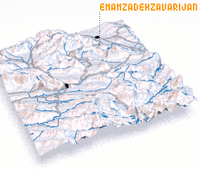 3d view of Emāmzādeh Zavārījān