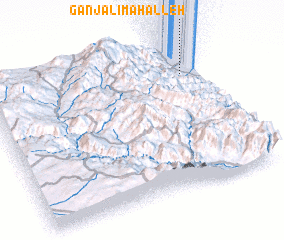 3d view of Ganj ‘Alī Maḩalleh