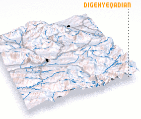 3d view of Dīgeh-ye Qādīān