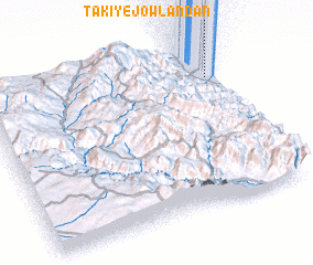 3d view of Takī-ye Jowlandān