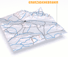 3d view of Emāmzādeh Ebrāhīm