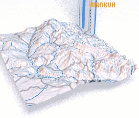 3d view of Mīān Kūh