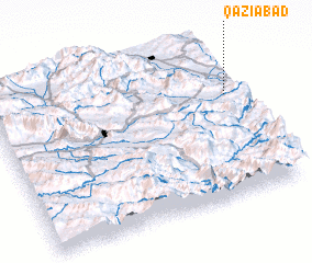 3d view of Qāẕīābād