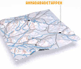 3d view of Aḩmadābād-e Tappeh