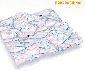 3d view of Bābā Pashīmān