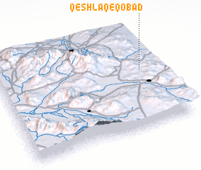 3d view of Qeshlāq-e Qobād