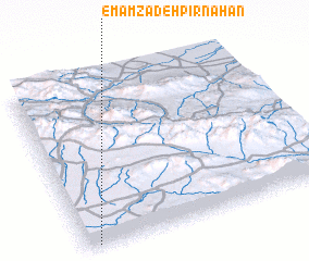 3d view of Emāmzādeh Pīr Nahān