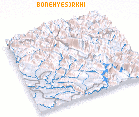 3d view of Boneh-ye Sorkhī