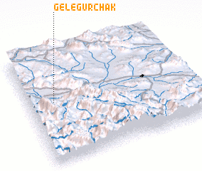 3d view of Gel-e Gūrchak