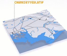 3d view of Cham-e Seyyed Laţīf