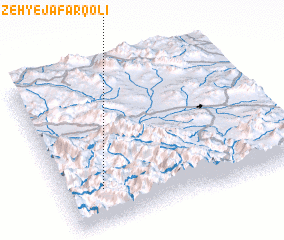 3d view of Deh Parah-ye Kesht Varzeh-ye Ja‘farqolī