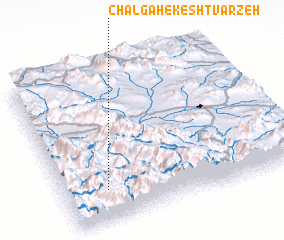 3d view of Chālgah-e Keshtvarzeh