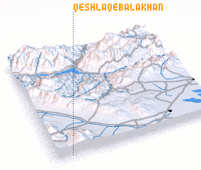 3d view of Qeshlāq-e Bālā Khān