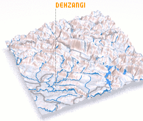 3d view of Deh Zangī