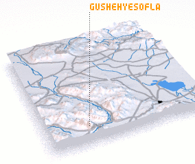 3d view of Gūsheh-ye Soflá