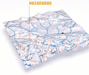 3d view of Ḩasanābād