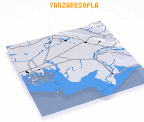 3d view of Yanzār-e Soflá