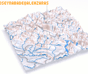 3d view of Ḩoseynābād-e Qal‘eh Zarās