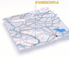 3d view of Eyvand-e Soflá