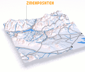 3d view of Zīneh Poshteh