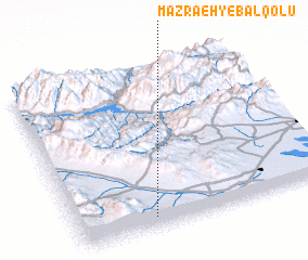 3d view of Mazra‘eh-ye Bālqolū