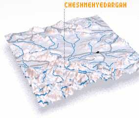 3d view of Cheshmeh-ye Dargāh