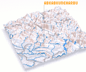 3d view of Āb Kabkūn-e Harbū