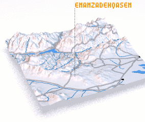 3d view of Emāmzādeh Qāsem