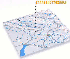 3d view of Sarāb-e Morteẕá ‘Alī