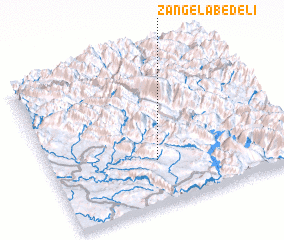 3d view of Zangel Āb-e Delī