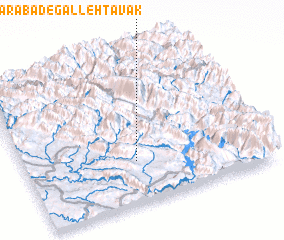 3d view of Kham Kārābād-e Galleh Tavak