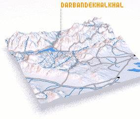 3d view of Darband-e Khalkhāl