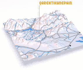 3d view of Qareh Tīkān-e Pāʼīn