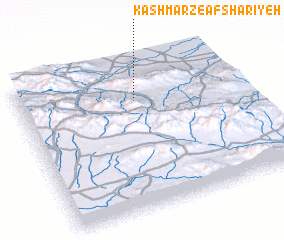 3d view of Kashmarz-e Afshārīyeh