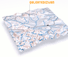 3d view of Qal‘eh-ye Dīzījān