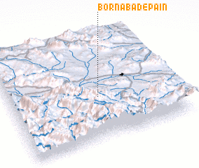 3d view of Bornābād-e Pā\