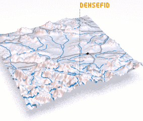 3d view of Deh Sefīd