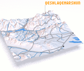 3d view of Qeshlāq-e Marshūn