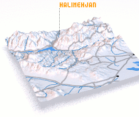 3d view of Ḩalīmeh Jān