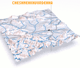 3d view of Cheshmeh Khvordehhā