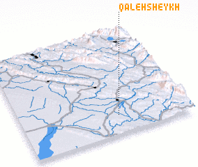 3d view of Qal‘eh Sheykh